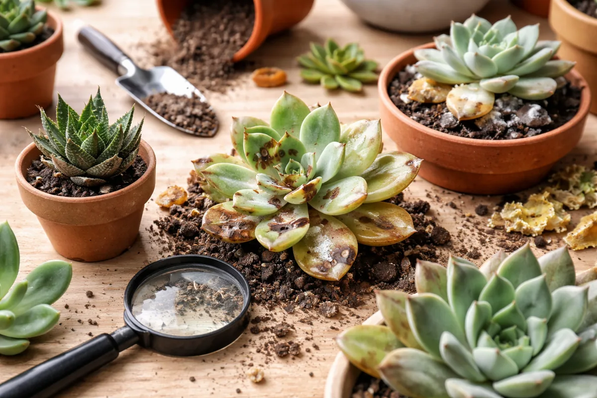 Comment reconnaître les maladies communes des succulentes